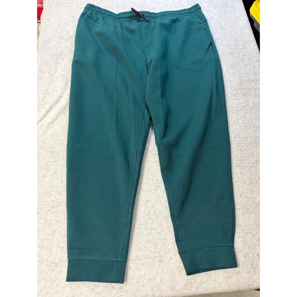 Member's Mark Mens Active Jogger Teal Green Double Knit Stretch XXL New
